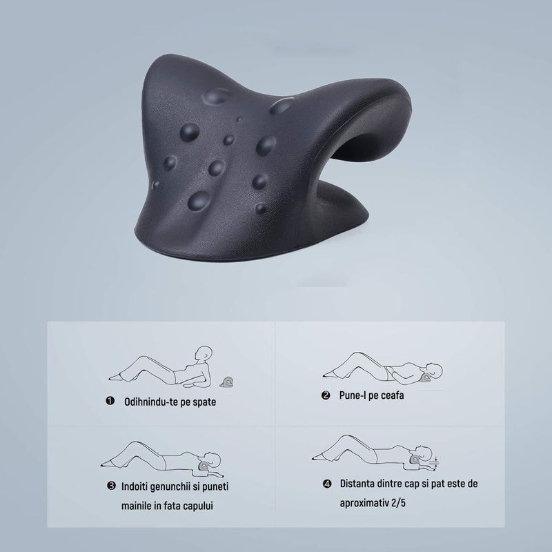 Ingrijire personala si Cosmetice - Sanatate si wellness - Aparate medicale - Suporturi ortopedice si orteze - Perna cervicala portabila, YHJ, pentru relaxare gat si umeri, ameliorarea durerii si imbunatatirea curbei - Infinity.ro