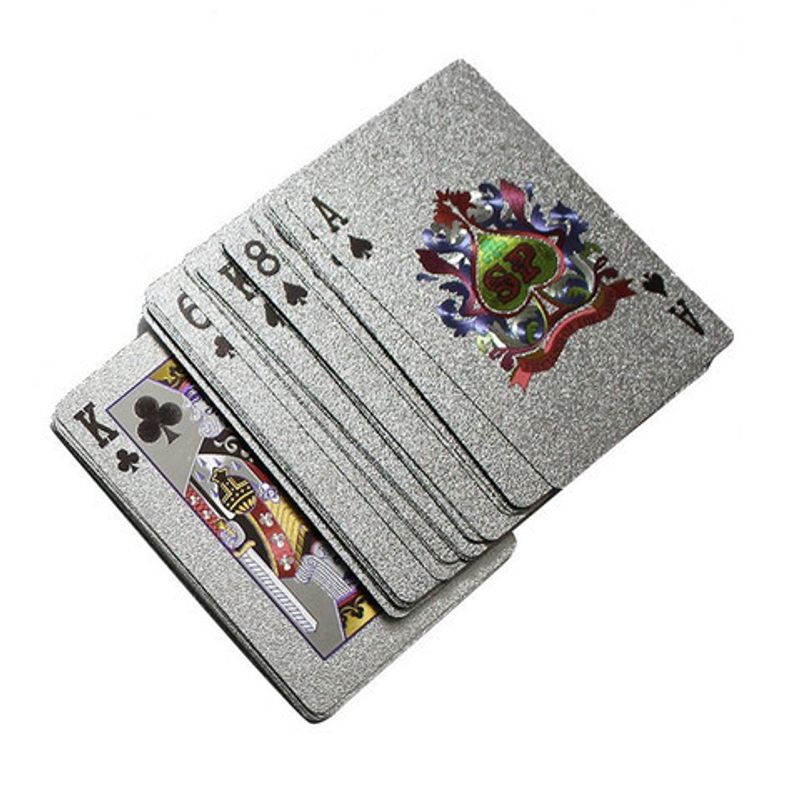 Jucarii, Copii si Bebe - Jucarii si jocuri - Jocuri si puzzle - Jocuri de societate - Carti de joc Silver Casino Poker, aspect Euro - Infinity.ro