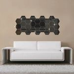 Casa si Gradina - Decoratiuni - Stickere decorative - Set 12 stickere din acril auto-adezive, tip oglinda decorativa, 3D, 126x110x63mm, Negru - Infinity.ro