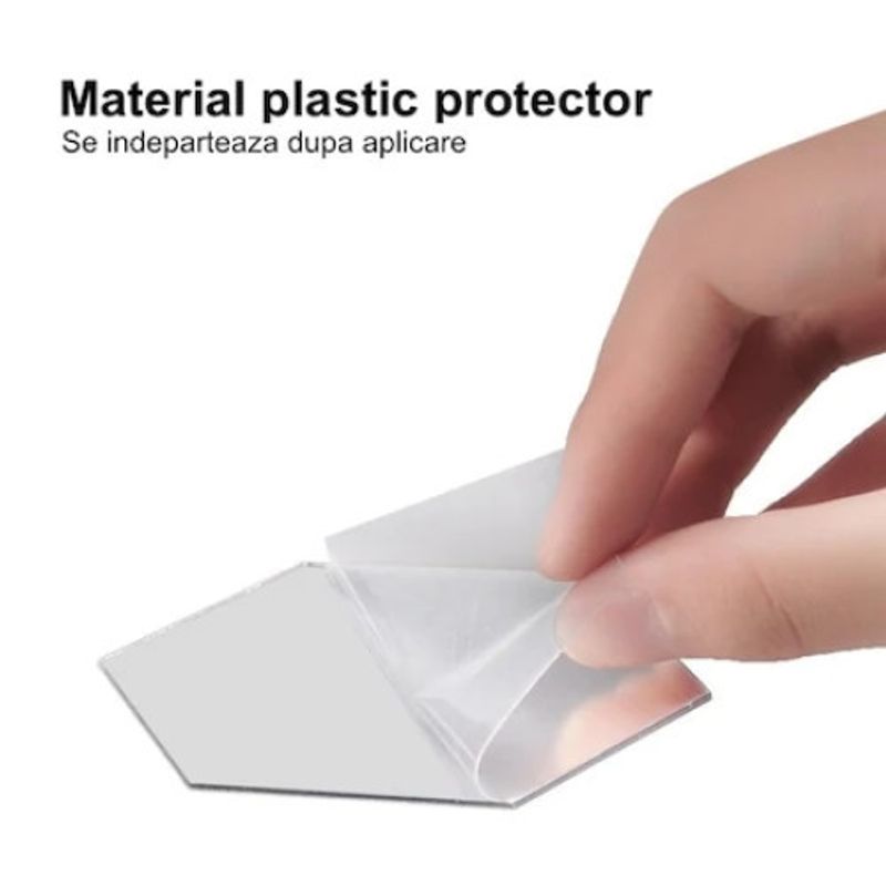 Casa si Gradina - Decoratiuni - Stickere decorative - Set 12 stickere din acril auto-adezive, tip oglinda decorativa, 3D, 126x110x63mm, Negru - Infinity.ro