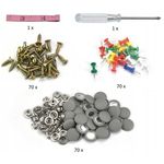 Auto si Moto - Piese auto si accesorii - Piese auto - Kit-uri revizie - Kit 70 capse, pentru reparatia plafonului auto, compatibil Audi, Opel, BMW, VW, GRI - Infinity.ro