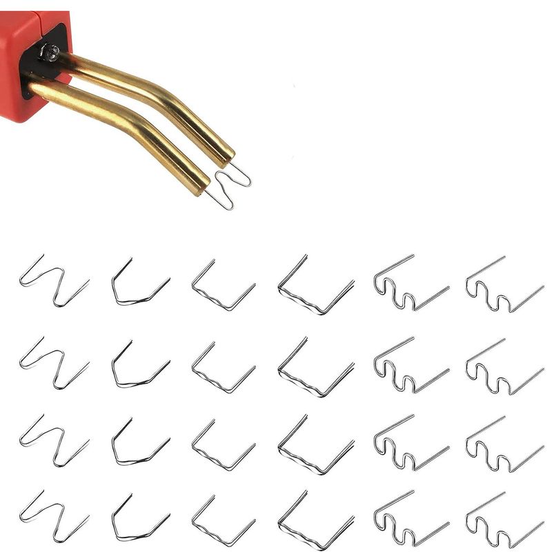 Casa si Gradina - Constructii - Scule electrice si accesorii - Accesorii pistoale de lipit - Set 600 Capse pentru pistol de lipit, 6 modele, 0.6/0.8 mm, Argintiu - Infinity.ro