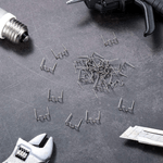 Casa si Gradina - Constructii - Scule electrice si accesorii - Accesorii pistoale de lipit - Set 250 Capse Pentru Pistol de Lipit, Reparat si Sudat Plastic, Cleme Model Tip S, 0.8mm - Infinity.ro