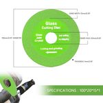 Casa si Gradina - Constructii - Scule electrice si accesorii - Accesorii polizare si slefuire - Disc de taiere din sticla, set de 2, diametru 100mm, culoare verde - Infinity.ro