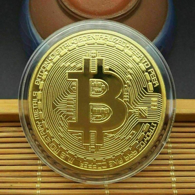 Market - Cadouri - Monede si lingouri metale pretioase - Moneda decorativa Bitcoin, DIGIMAT plus carcasa protectie, coin de colectie pentru fani - Infinity.ro