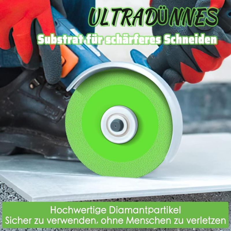 Casa si Gradina - Constructii - Scule electrice si accesorii - Accesorii polizare si slefuire - Set 3 Discuri de taiere diamantate ultra subtiri, set 2 in 1, 100mm, pentru sticla, ceramica, gresie, - Infinity.ro