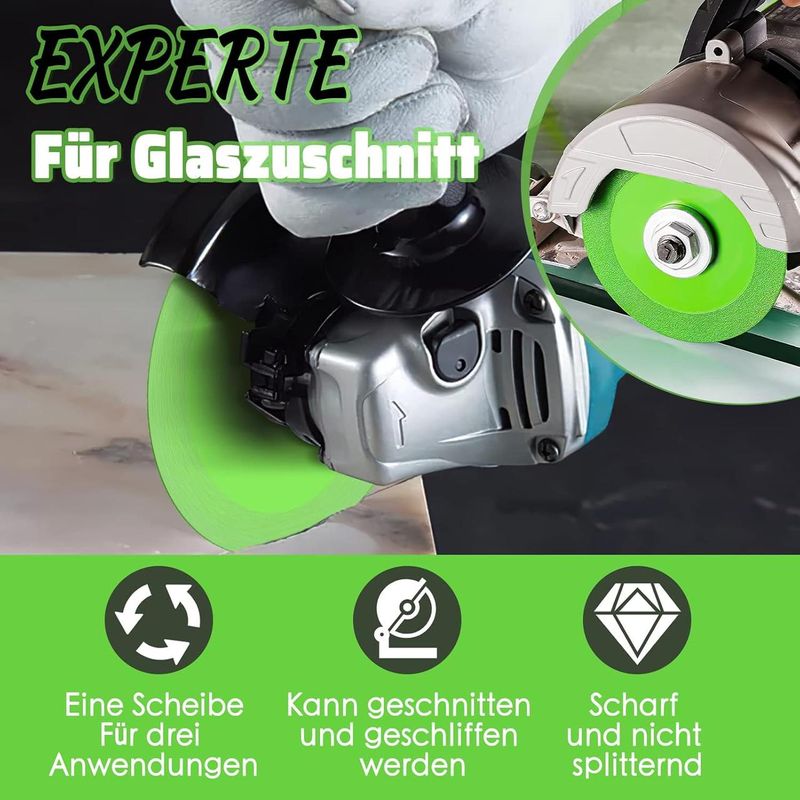 Casa si Gradina - Constructii - Scule electrice si accesorii - Accesorii polizare si slefuire - Set 3 Discuri de taiere diamantate ultra subtiri, set 2 in 1, 100mm, pentru sticla, ceramica, gresie, - Infinity.ro