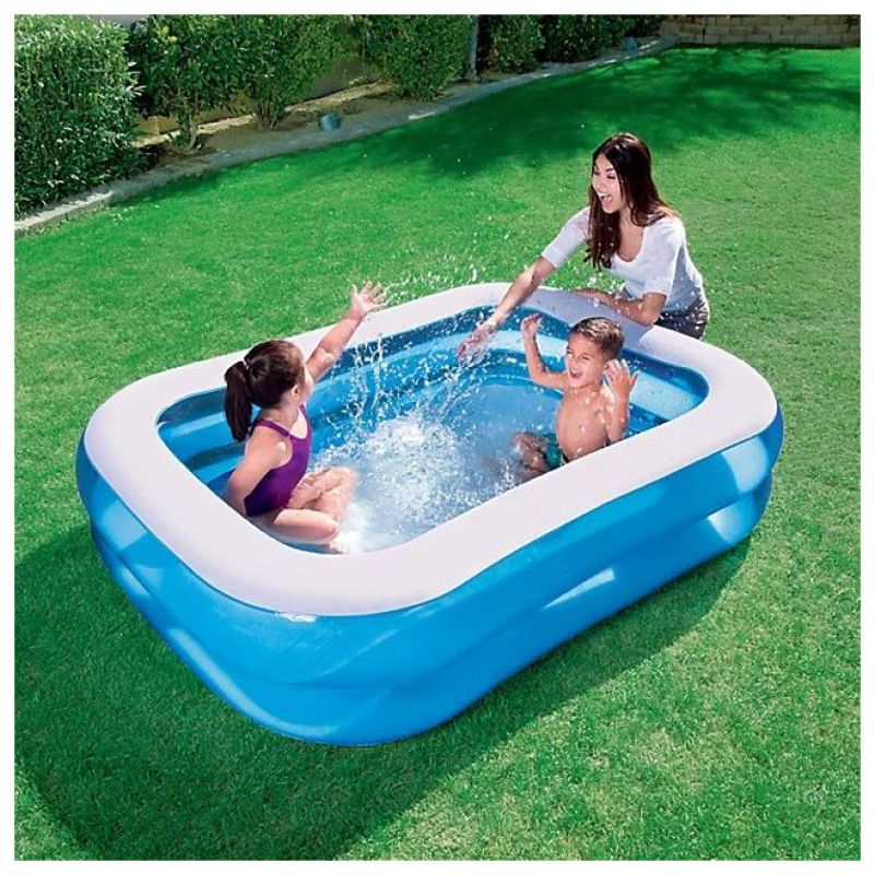 Casa si Gradina - Gradina si terasa - Piscine si accesorii - Piscine - Piscina copii gonflabila Bestway Kids Basic, dreptunghiulara, 201 x 150 x 51 cm, 450 L - Infinity.ro