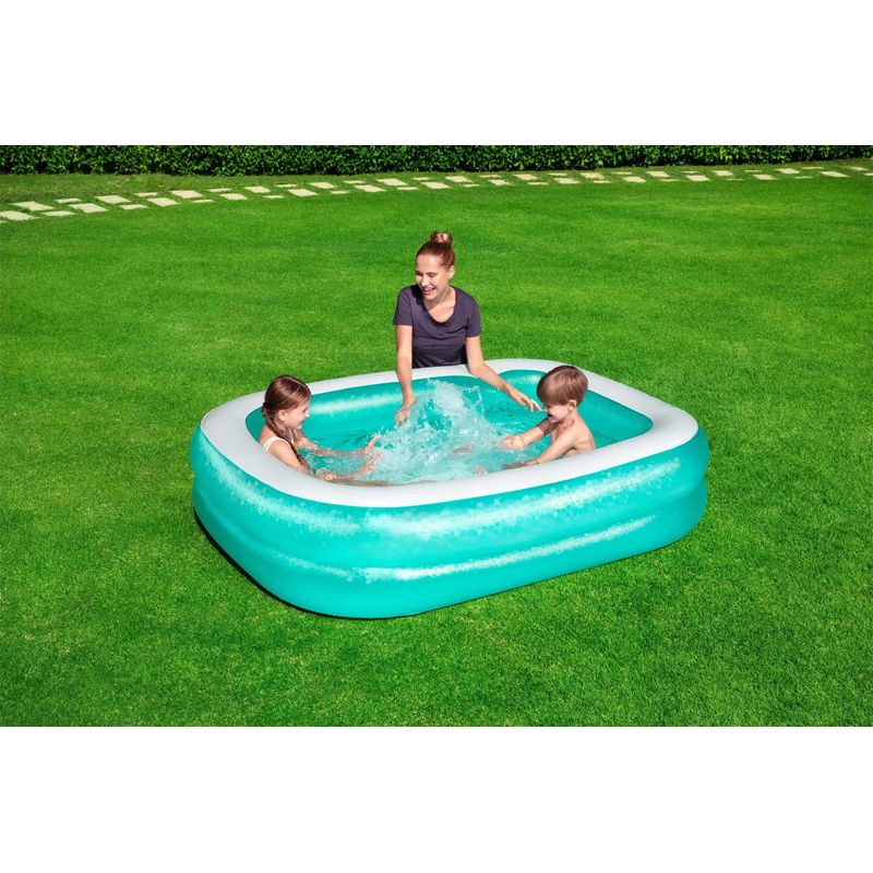 Casa si Gradina - Gradina si terasa - Piscine si accesorii - Piscine - Piscina gonflabila, dreptunghiulara, 201 x 150 x 51 cm, 450 L Bestway turcoaz - Infinity.ro