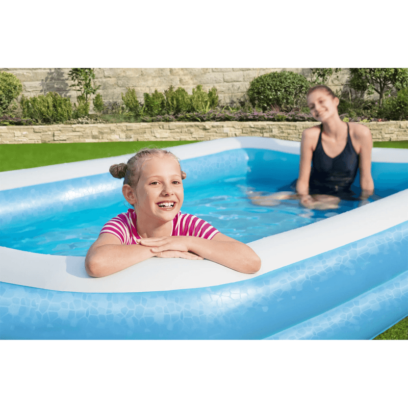 Casa si Gradina - Gradina si terasa - Piscine si accesorii - Piscine - Piscina gonflabila Bestway, confectionata din vinil, forma rectangulara, doua inele, cu supapa de iesire, 850 - Infinity.ro