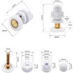 Casa si Gradina - Sanitare - Suporturi si accesorii baie - Accesorii baie - Set 4 roti pentru usa dus, Alama, Alb/Auriu - Infinity.ro