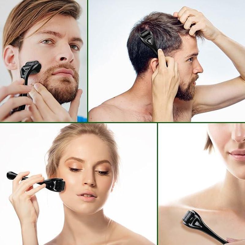 Ingrijire personala si Cosmetice - Sanatate si wellness - Articole wellness - Aparate si dispozitive de masaj - Rola pentru barba, Silicon/Aliaj, Negru - Infinity.ro