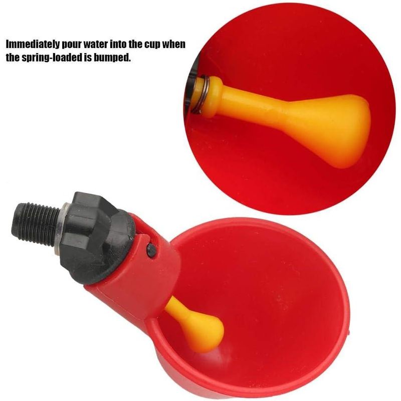 Casa si Gradina - Gradinarit si plante - Produse zootehnice - Adapatoare animale - Set 10x Adapator pasari curte, Plastic, Rosu - Infinity.ro