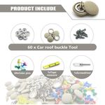 Auto si Moto - Reparatii si depanare - Scule auto - Scule si truse auto - Set 70 capse de reparare a acoperisului auto, Compatibil cu BMW/VW/Audi/Opel, Bej - Infinity.ro