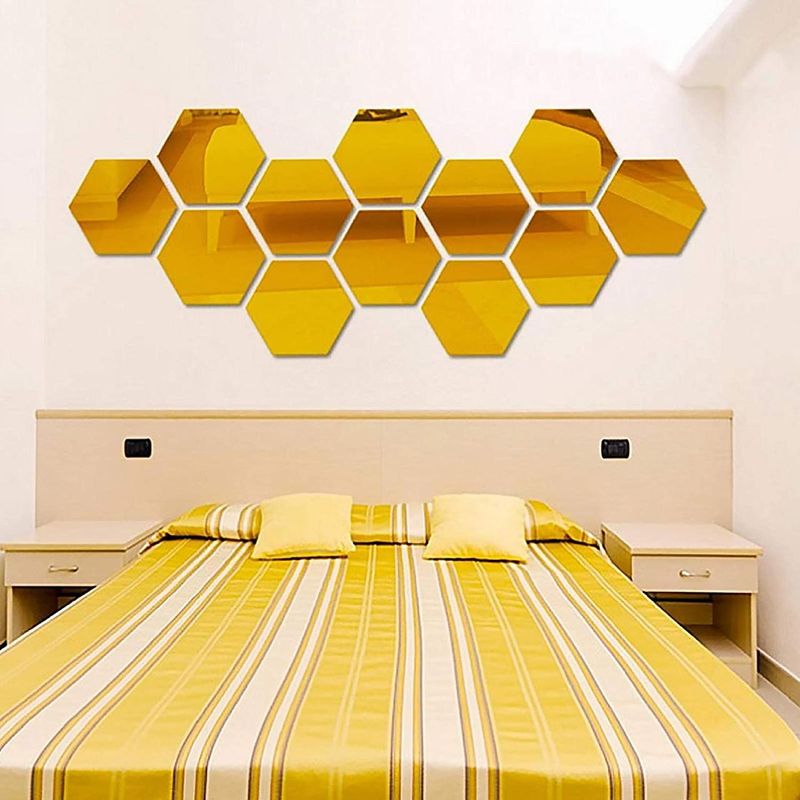 Casa si Gradina - Decoratiuni - Stickere decorative - Set 12 bucati, LeeXo Luxury Sticker Acrilic Cristal Diamant, Auto-Adeziv Tip Oglinda Decorativa Design - Infinity.ro