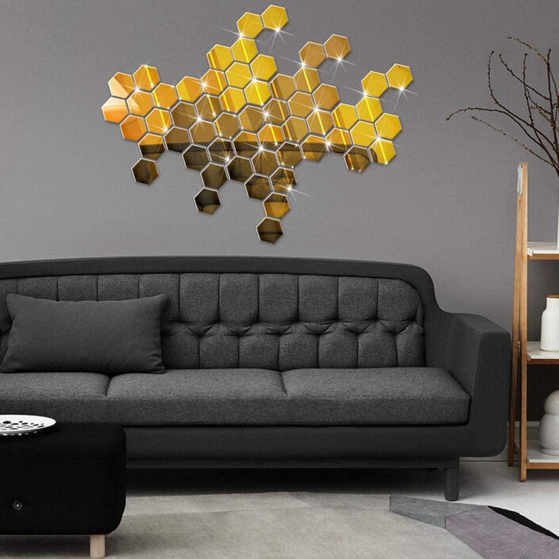 Casa si Gradina - Decoratiuni - Stickere decorative - Set 12 bucati, LeeXo Luxury Sticker Acrilic Cristal Diamant, Auto-Adeziv Tip Oglinda Decorativa Design - Infinity.ro