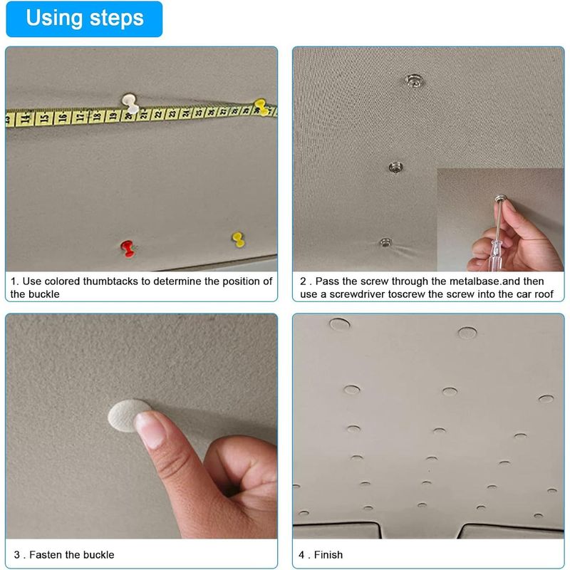 Auto si Moto - Reparatii si depanare - Scule auto - Scule si truse auto - Kit 65 capse, Pentru reparatia plafonului auto, Cu surubelnita si banda de masura, Compatibil Audi, - Infinity.ro