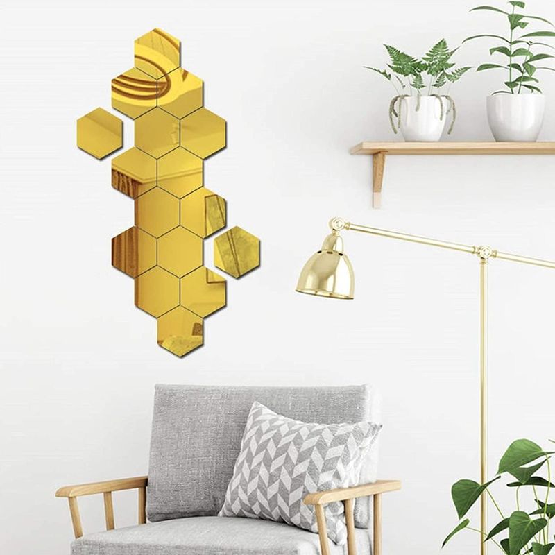 Casa si Gradina - Decoratiuni - Stickere decorative - Set 12 bucati, LeeXo Luxury Sticker Acrilic Cristal Diamant, Auto-Adeziv Tip Oglinda Decorativa Design - Infinity.ro