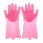 Casa si Gradina - Textile si covoare - Textile bucatarie - Manusi bucatarie - Manusi pentru spalat vase, OEM, Silicon, Roz - Infinity.ro