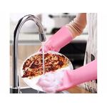 Casa si Gradina - Textile si covoare - Textile bucatarie - Manusi bucatarie - Manusi pentru curatarea vaselor, cu peri din silicon, roz - Infinity.ro