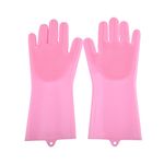 Casa si Gradina - Textile si covoare - Textile bucatarie - Manusi bucatarie - Set manusi de silicon multifunctionale, cu peri, rezistente la temperaturi inalte, roz - Infinity.ro