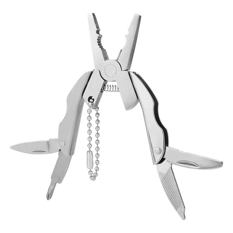 Fashion, accesorii si bijuterii - Barbati - Accesorii barbati - Alte accesorii barbati - Breloc multifunctional, 5in1, Metal, Argintiu - Infinity.ro