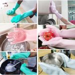 Casa si Gradina - Textile si covoare - Textile bucatarie - Manusi bucatarie - Set manusi de silicon multifunctionale, cu peri, rezistente la temperaturi inalte, roz - Infinity.ro