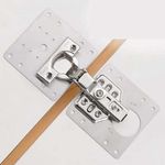 Casa si Gradina - Mobilier - Feronerie si accesorii mobila - Placa perforata plata, pentru reparatii dulap, metal, 90 x 90 mm, set 4 bucati - Infinity.ro