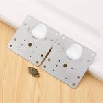 Casa si Gradina - Mobilier - Feronerie si accesorii mobila - Placa perforata plata, pentru reparatii dulap, metal, 90 x 90 mm, set 4 bucati - Infinity.ro