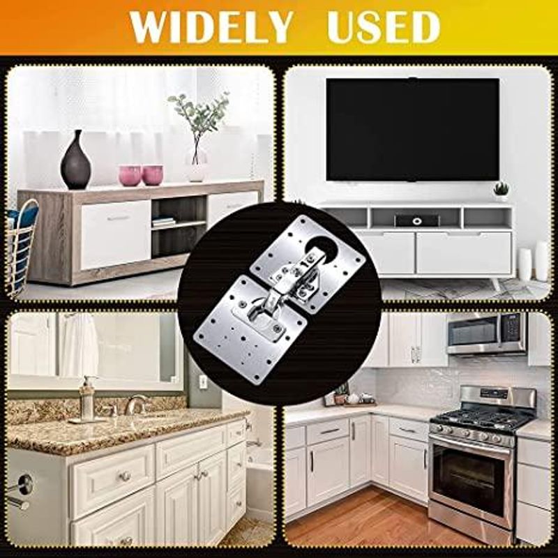 Casa si Gradina - Mobilier - Feronerie si accesorii mobila - Set 4 accesorii pentru balama, Inox, Argintiu - Infinity.ro