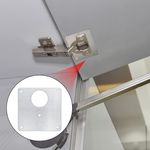 Casa si Gradina - Mobilier - Feronerie si accesorii mobila - Set 8 accesorii pentru balama, Cu suruburi, 90 x 90 mm, Inox, Argintiu - Infinity.ro