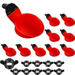 Casa si Gradina - Gradinarit si plante - Produse zootehnice - Adapatoare animale - Set de 10 Adapatoare automata pasari, Cafuneplus, gaini, cu Spiral de Gaurire, Plastic, Rosu - Infinity.ro