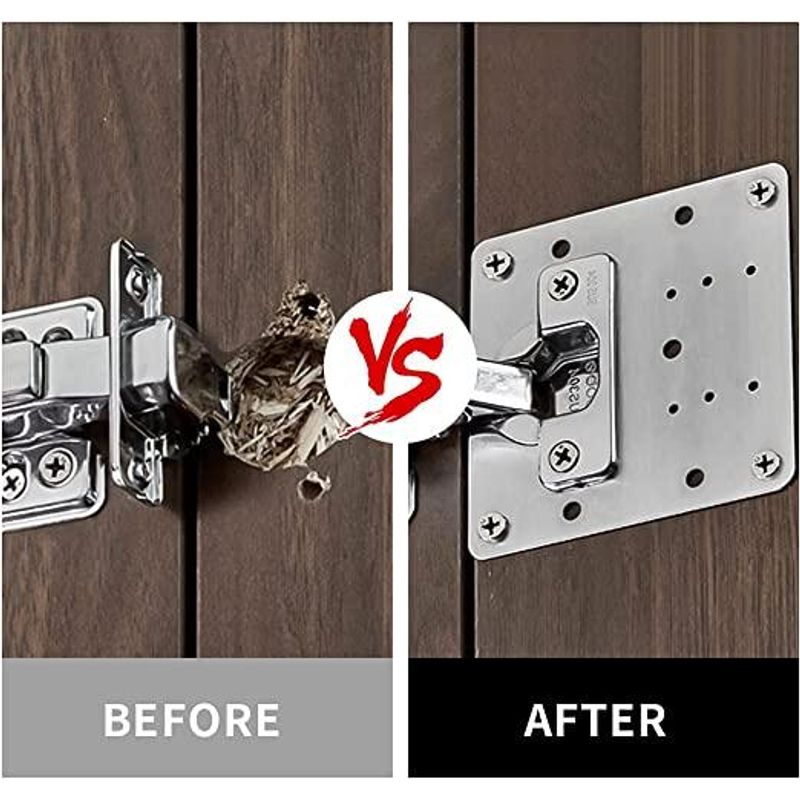 Casa si Gradina - Mobilier - Feronerie si accesorii mobila - Set 4 accesorii pentru balama, Inox, Argintiu - Infinity.ro