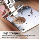Casa si Gradina - Mobilier - Feronerie si accesorii mobila - Set 8 accesorii pentru balama, Cu suruburi, 90 x 90 mm, Inox, Argintiu - Infinity.ro