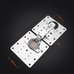 Casa si Gradina - Mobilier - Feronerie si accesorii mobila - Set 4 elemente de reparare a balamalei, argintiu, inox, cu suruburi - Infinity.ro