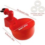 Casa si Gradina - Gradinarit si plante - Produse zootehnice - Adapatoare animale - Set 4 adapatoare automate pentru pasari, Plastic, 10.5 x 6.5 x 4 cm, Rosu - Infinity.ro