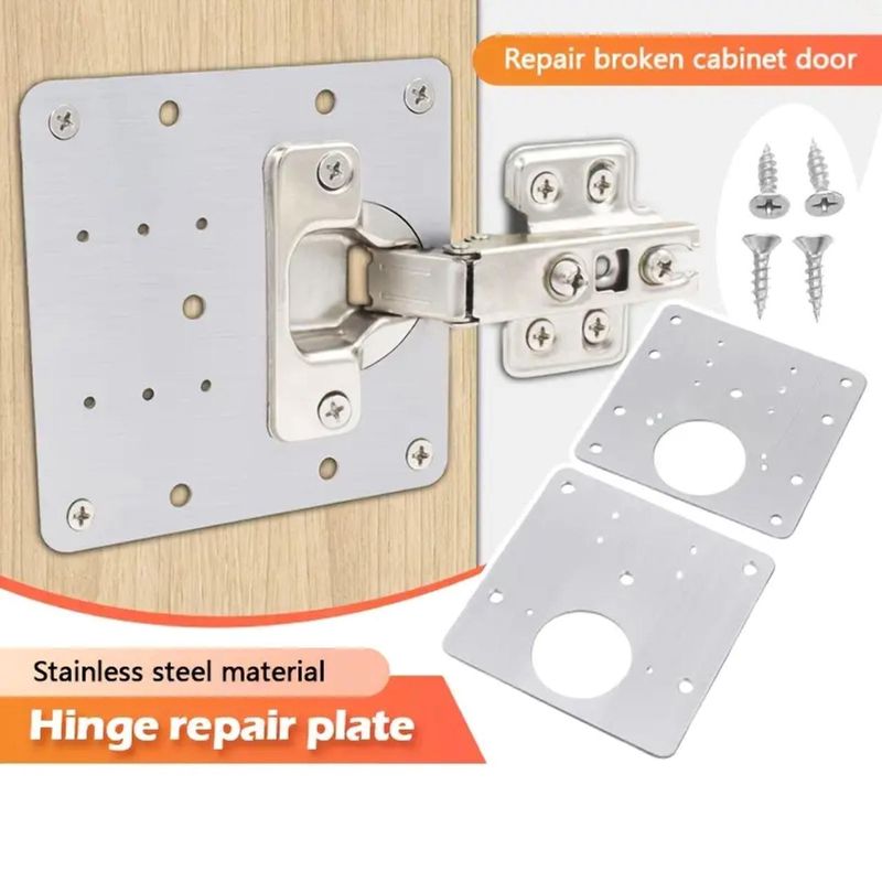 Casa si Gradina - Mobilier - Feronerie si accesorii mobila - Kit placa reparatie balama mobila, otel, 35 mm - Infinity.ro