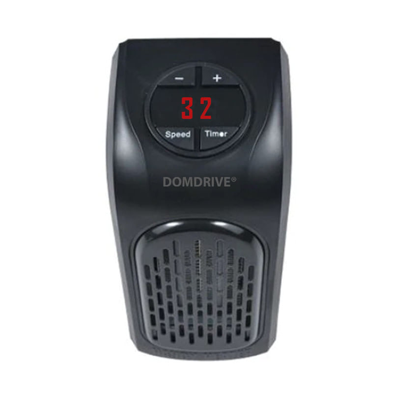 Electronice si Electrocasnice - Climatizare si sisteme de incalzire - Aparate incalzire aer - Aeroterme - Aeroterma Electrica Portabila DOMDRIVE, Putere 400W, Economica, cu Display LCD si Timer, Negru - Infinity.ro