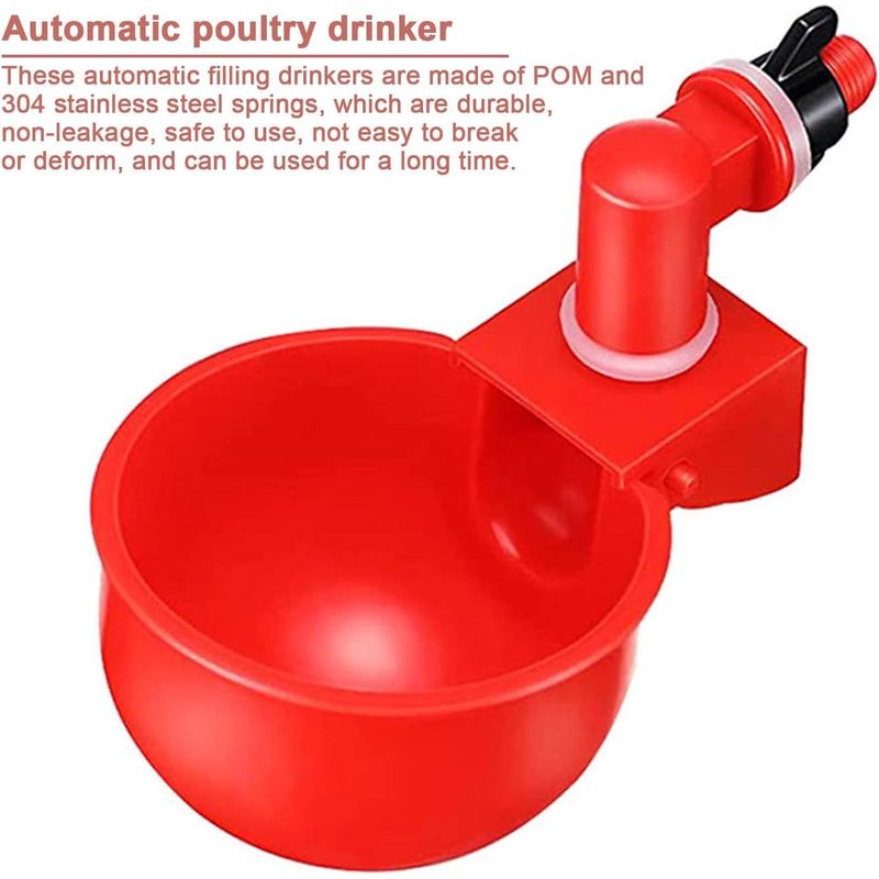 Casa si Gradina - Gradinarit si plante - Produse zootehnice - Adapatoare animale - Set 4 adapatoare automate pentru pasari, Plastic, 10.5 x 6.5 x 4 cm, Rosu - Infinity.ro