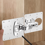 Casa si Gradina - Mobilier - Feronerie si accesorii mobila - Set 4 elemente de reparare a balamalei, argintiu, inox, cu suruburi - Infinity.ro