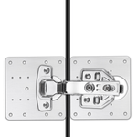 Casa si Gradina - Mobilier - Feronerie si accesorii mobila - Set 4 elemente de reparare a balamalei, argintiu, inox, cu suruburi - Infinity.ro