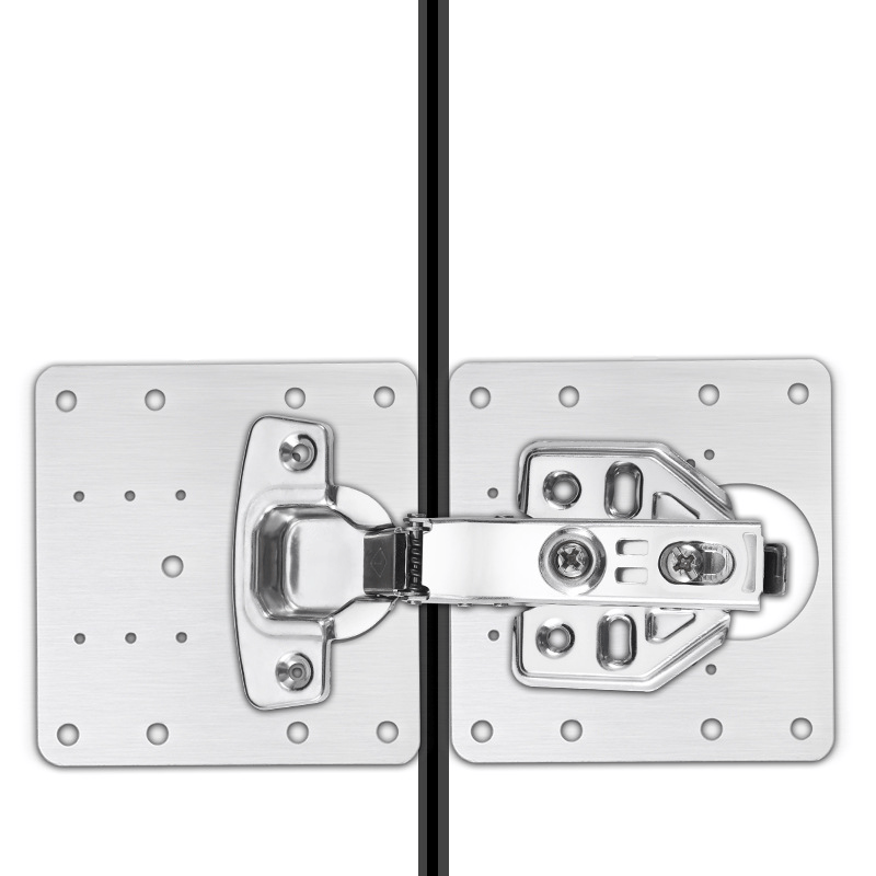 Casa si Gradina - Mobilier - Feronerie si accesorii mobila - Set 4 elemente de reparare a balamalei, argintiu, inox, cu suruburi - Infinity.ro