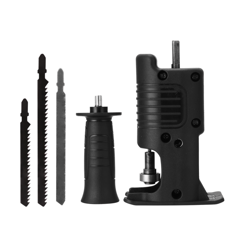 Casa si Gradina - Constructii - Scule electrice si accesorii - Seturi si accesorii pentru gaurit si insurubat - Adaptor pentru fierastrau electric, 3 lame, negru, metal - Infinity.ro