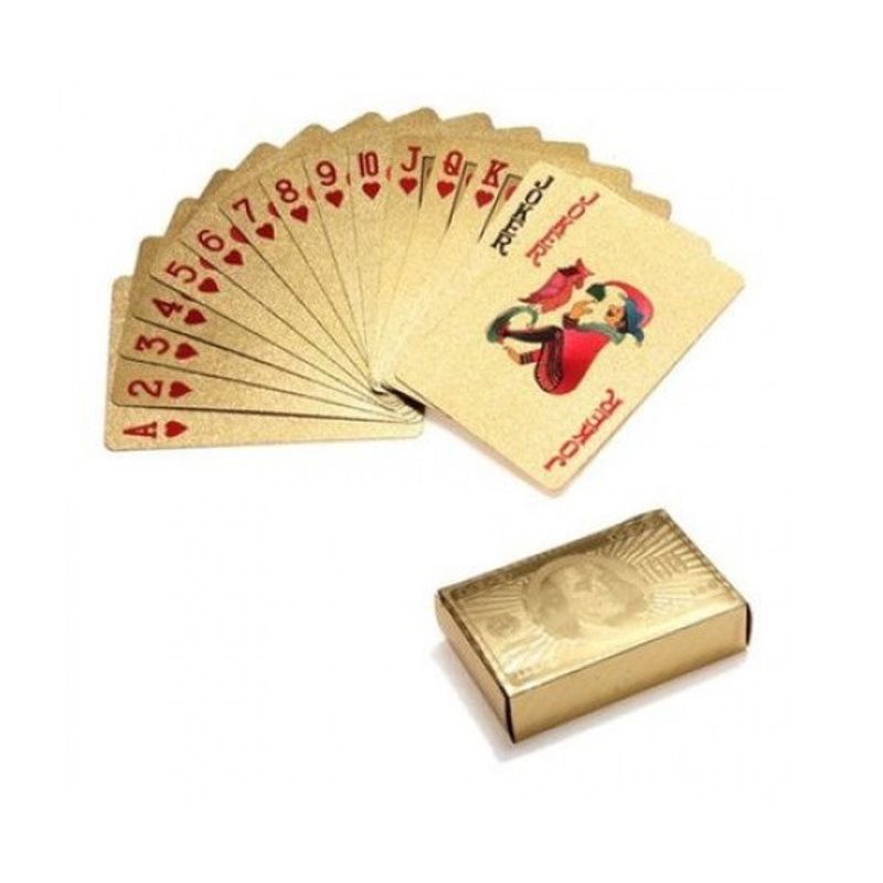 Jucarii, Copii si Bebe - Jucarii si jocuri - Jocuri si puzzle - Jocuri de societate - Carti de joc Gold Casino Poker, model cu dolari - Infinity.ro