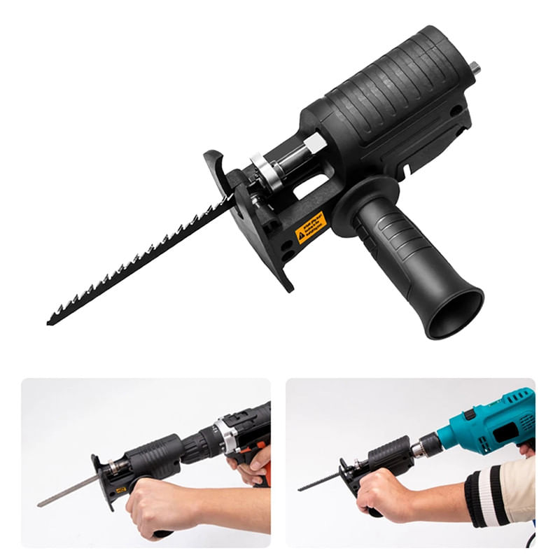 Casa si Gradina - Constructii - Scule electrice si accesorii - Seturi si accesorii pentru gaurit si insurubat - Adaptor fierastrau lance sau pendular pentru bormasina electrica, Portabil, Multifunctional, cu 3 lame pentru - Infinity.ro
