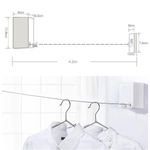 Market - Spalare si intretinere rufe - Uscatoare de rufe si accesorii - Uscator rufe retractabil, Otel inoxidabil, Alb - Infinity.ro