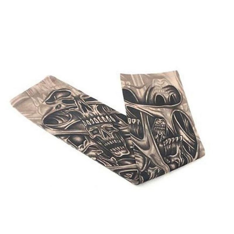 Ingrijire personala si Cosmetice - Ingrijire personala - Ingrijire corp - Tatuaje temporare - Maneca tatuaj temporar, print 3D, cu protectie solara pentru brate, marime universala, unisex, Model Demon - Infinity.ro