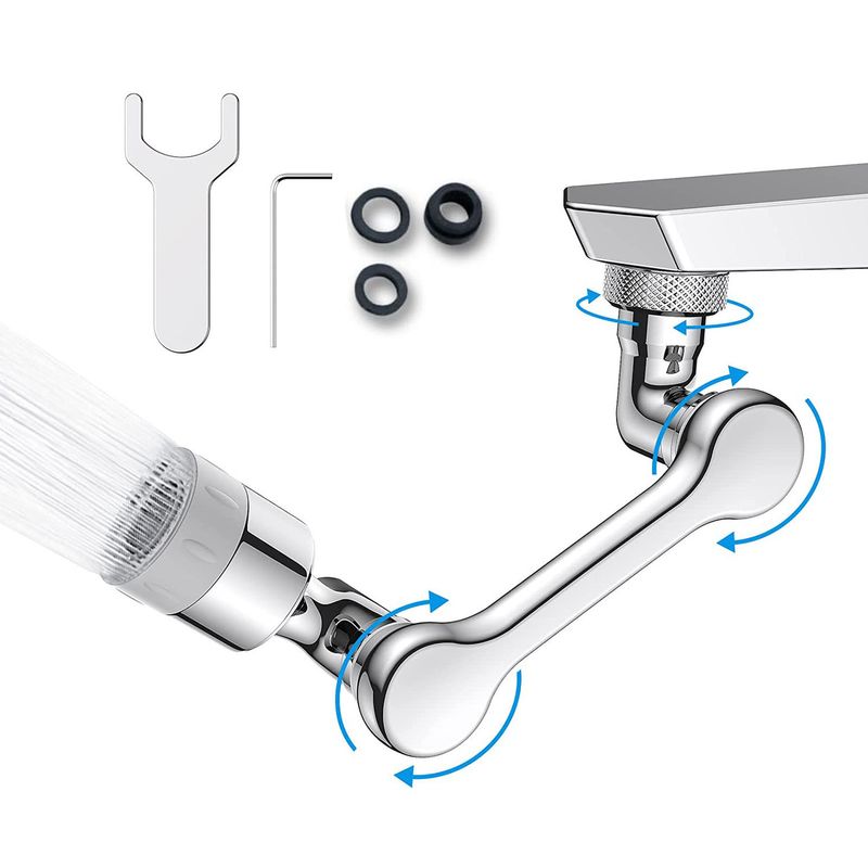 Casa si Gradina - Sanitare - Instalatii hidro - Robineti - Extensie Robinet Rotativa 1080, Pivotant In Orice Directiei, Functie de Economisire a Apei, aliaj de cupru, - Infinity.ro