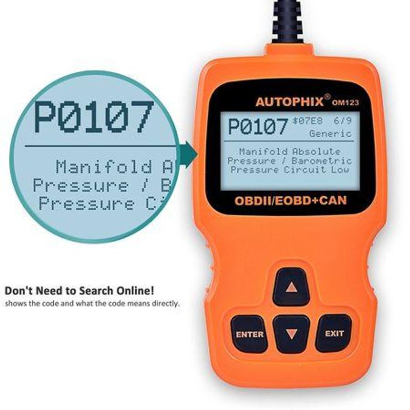 Auto si Moto - Reparatii si depanare - Sisteme de diagnoza - Tester auto, diagnoza OBD2 brand AutoZ, Auto Diagnostic Scanner AUTOPHIX OM123 - Infinity.ro