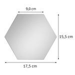 Casa si Gradina - Decoratiuni - Stickere decorative - Set 12 panouri autocolante hexagonale oglinda pentru perete, dimensiune panou 15.5 x 17.5 cm - Infinity.ro